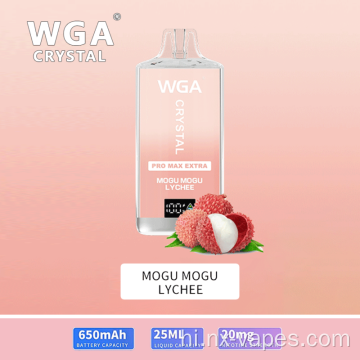 WGA क्रिस्टल प्रो मैक्स अतिरिक्त 15000 पफ्स मूल्य